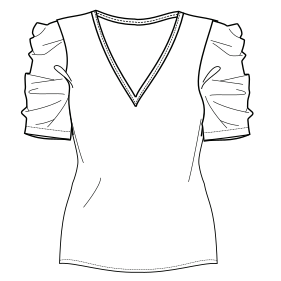 Fashion sewing patterns for T-Shirt 7957